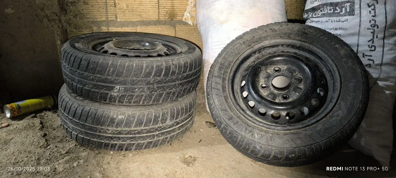 لاستیک پراید با رینگ|قطعات یدکی و لوازم جانبی|کوهرنگ, |دیوار