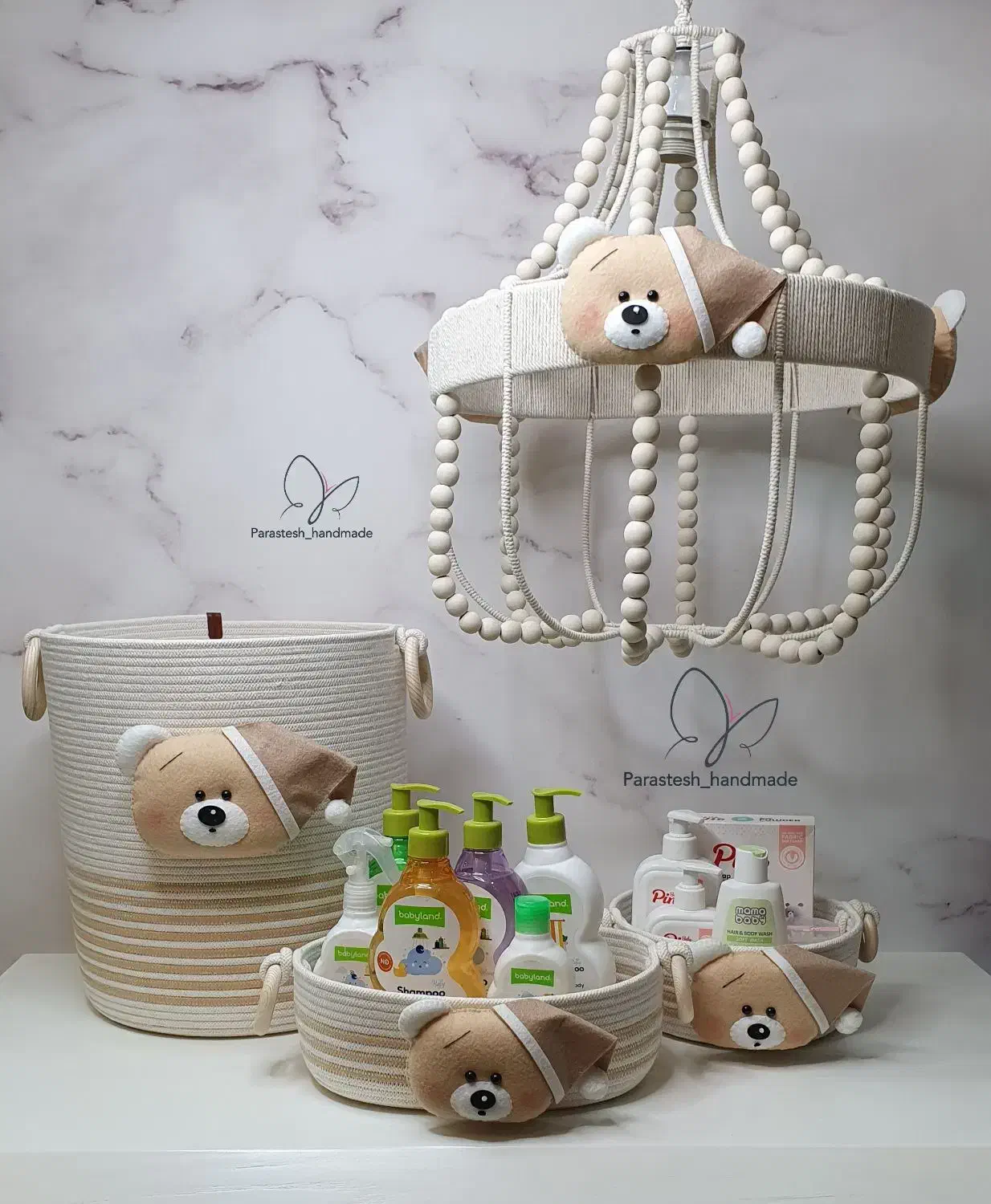 ست قیطان دوزی شده همراه با لوستر|اسباب و اثاث بچه|مشهد, شهید رضوی|دیوار