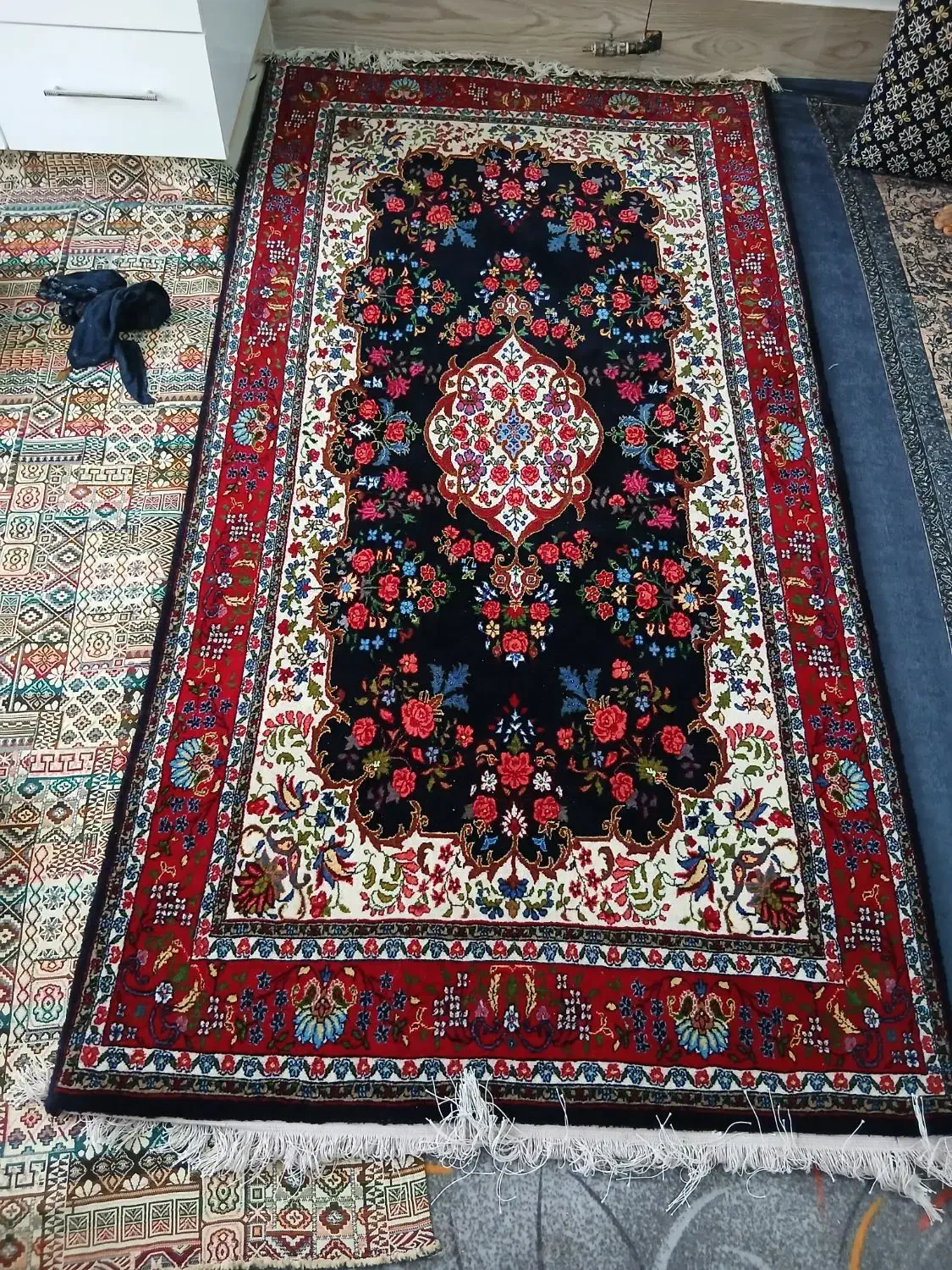 فرش دستبافت نو نو تازه تمام شده|فرش|رباط‌کریم, الارد|دیوار