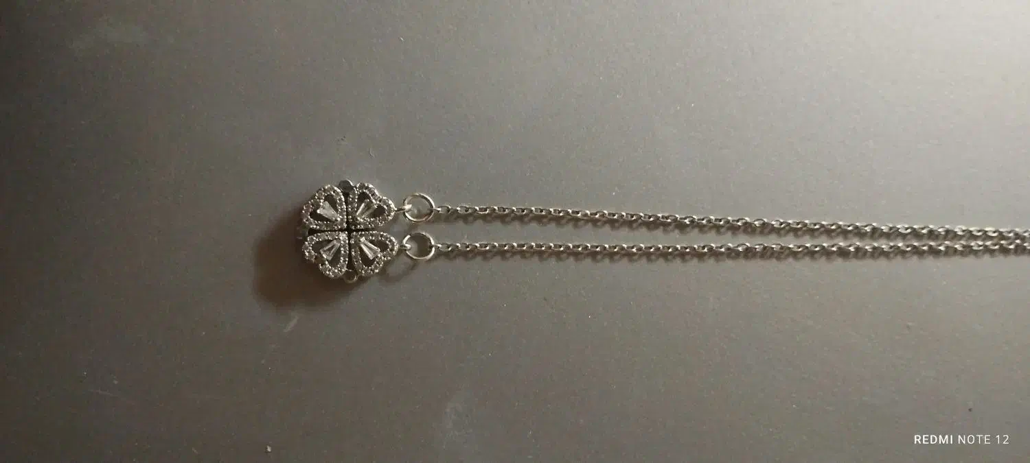 گردنبند گل شبدر قلبی|بدلیجات|جهرم, |دیوار