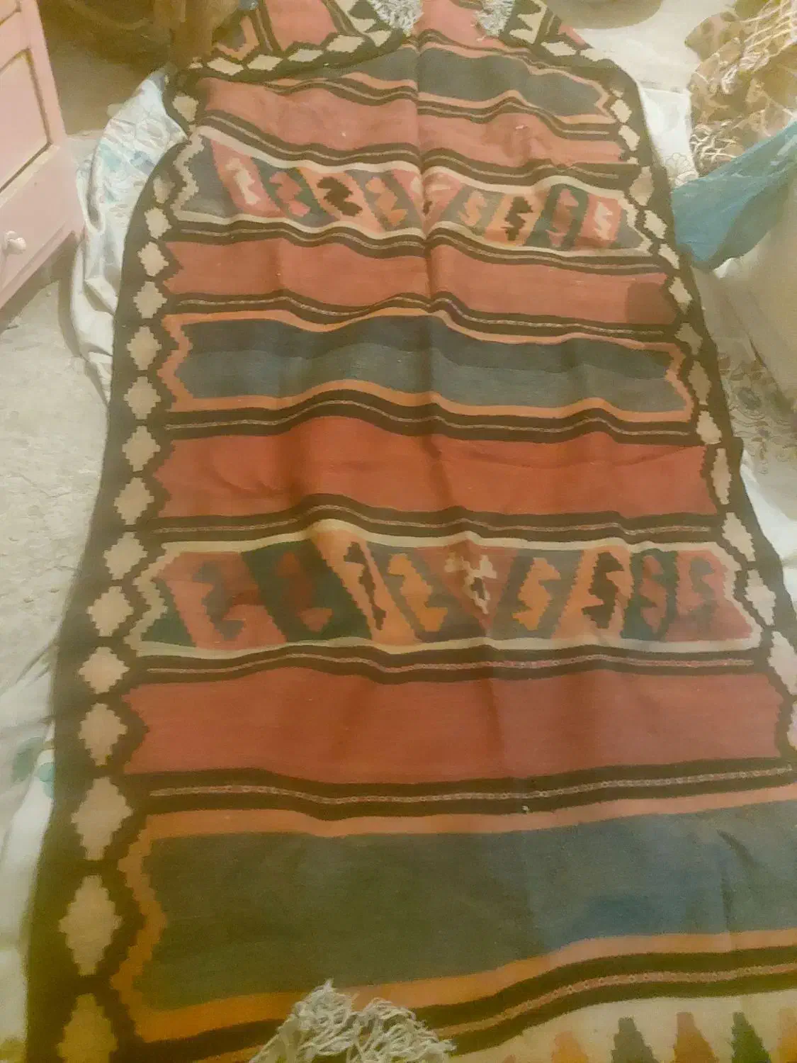 گلیم دستبافت مهربان تمام پشم|گلیم، جاجیم، گبه|قرچک, محمد آباد|دیوار