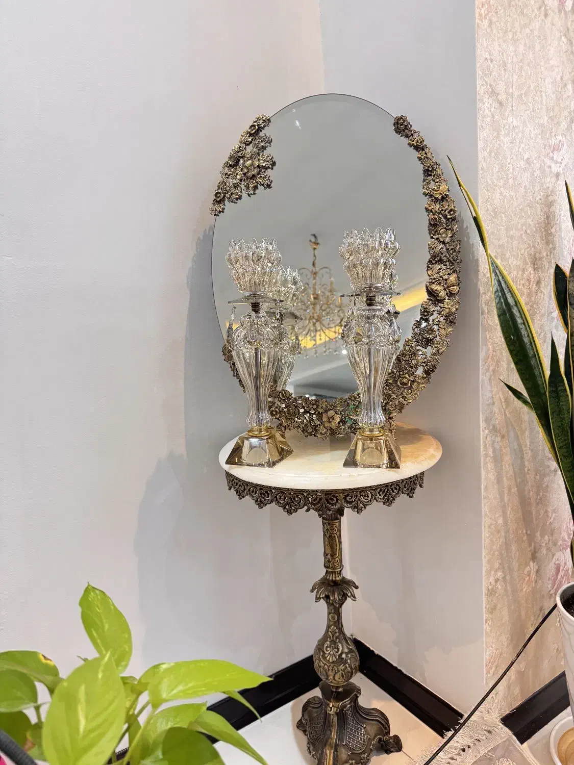 آینه و شمعدان برنز ۱ سال خریدیم|صنایع دستی و سایر لوازم تزئینی|تهران, گلستان (شهرک راه آهن)|دیوار