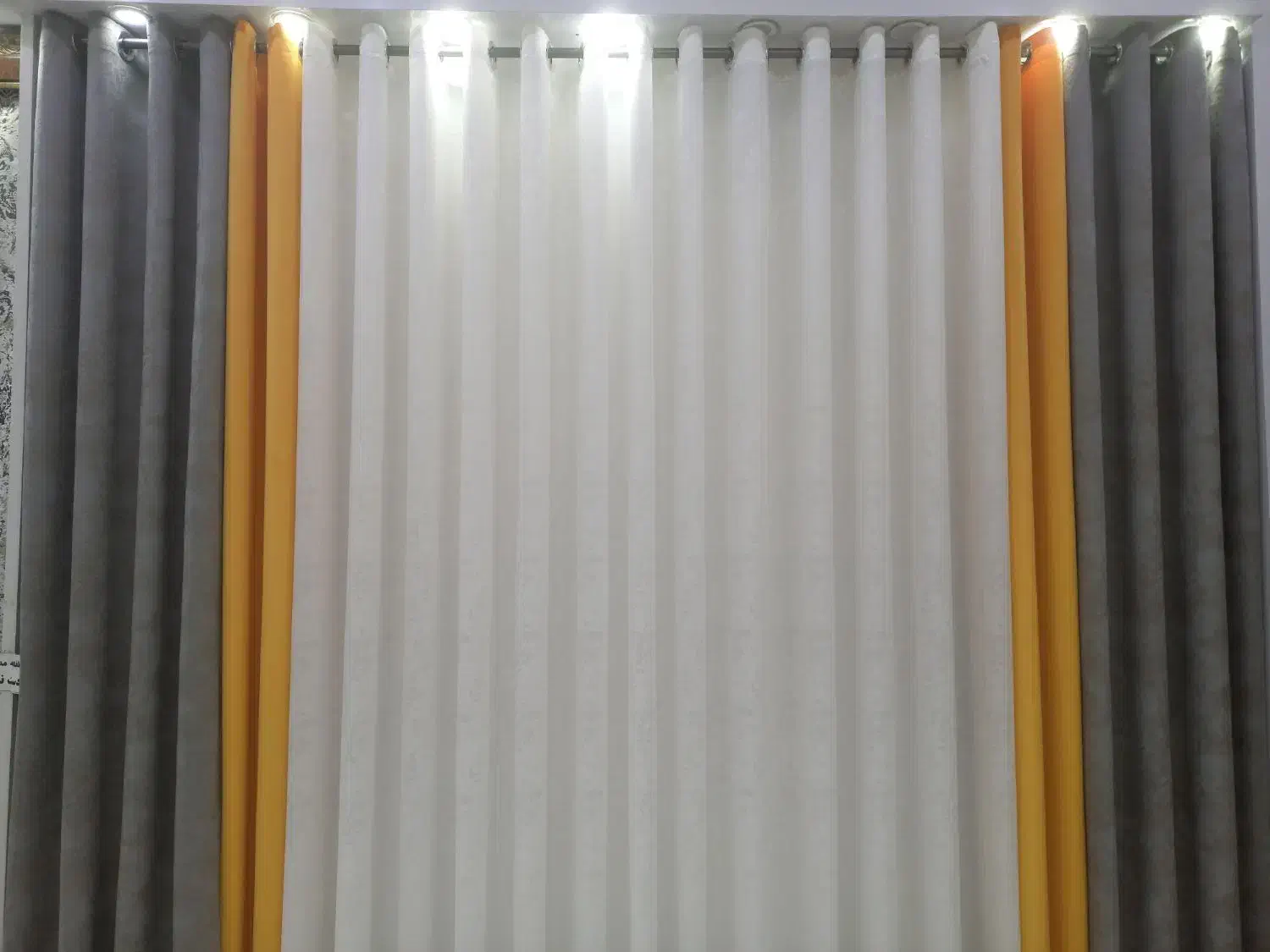 پرده حریر پتینه و تور تدی بدون نیاز به آستر|پرده، رانر، رومیزی|اصفهان, رزمندگان|دیوار