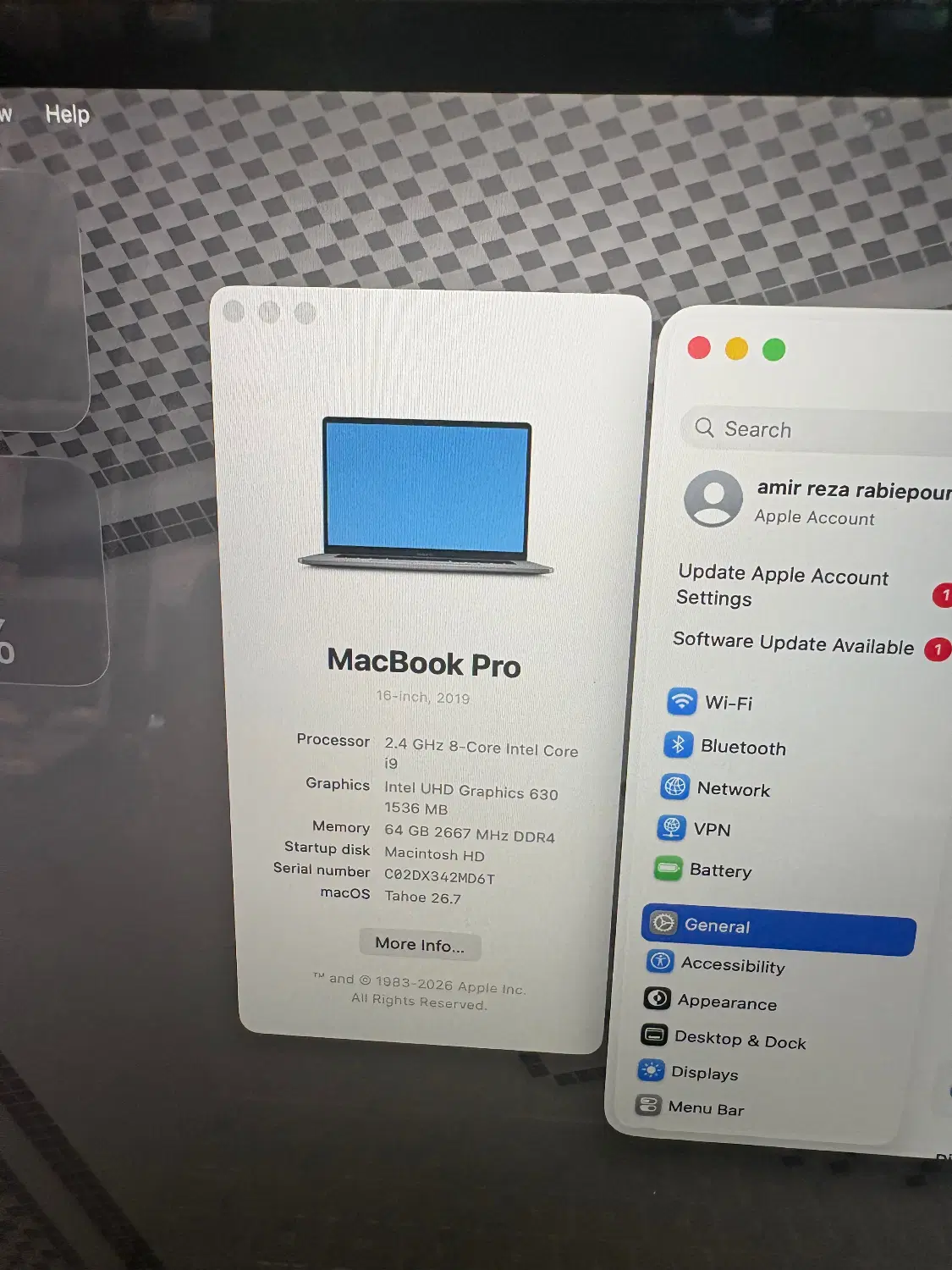 MacBook Pro i9 1t ssd ram 64|رایانه همراه|نوشهر, |دیوار