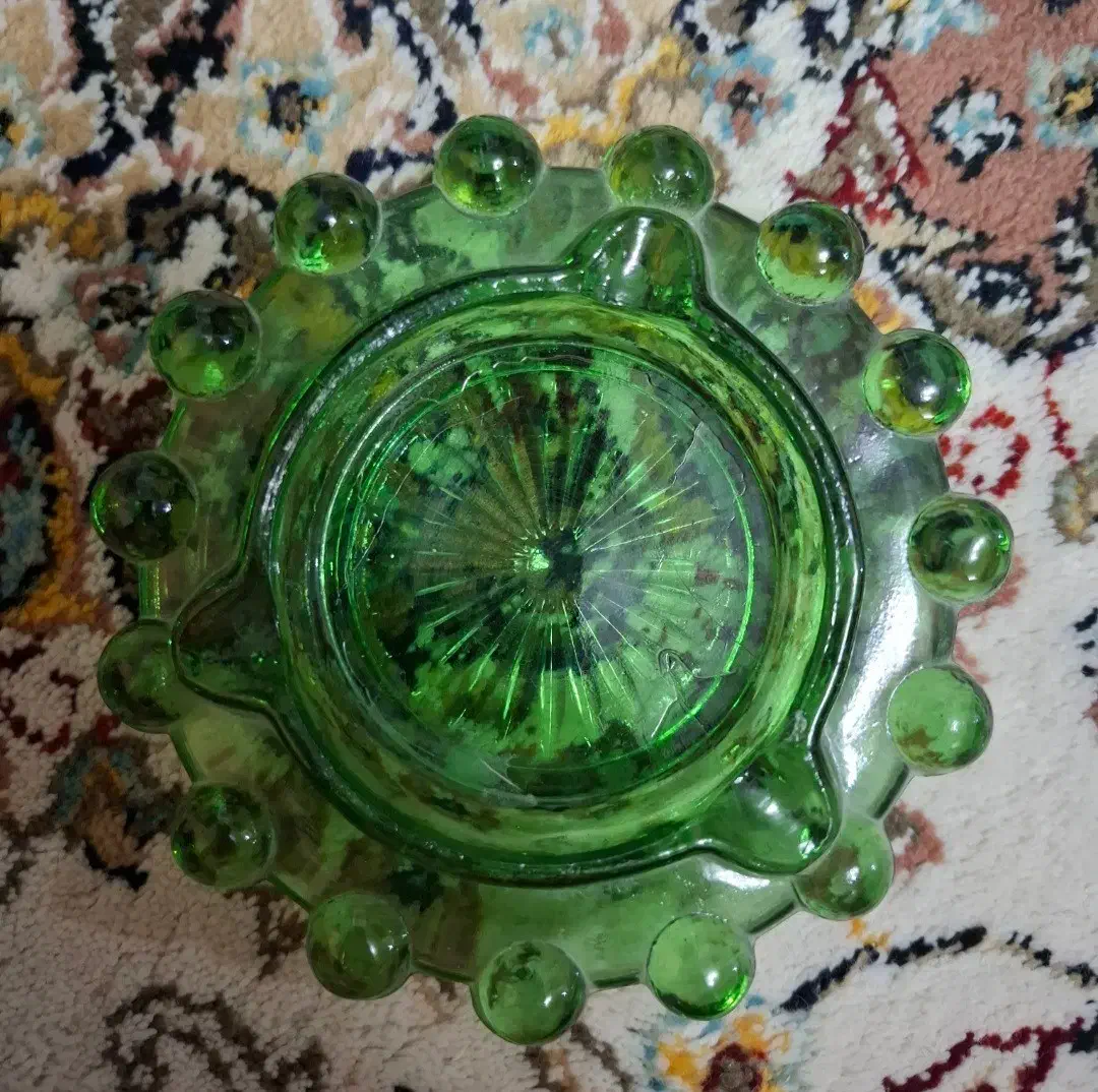 زیر سیگاری کمیاب کریستال تیله ای|کلکسیون اشیاء عتیقه|شیراز, پودنک|دیوار