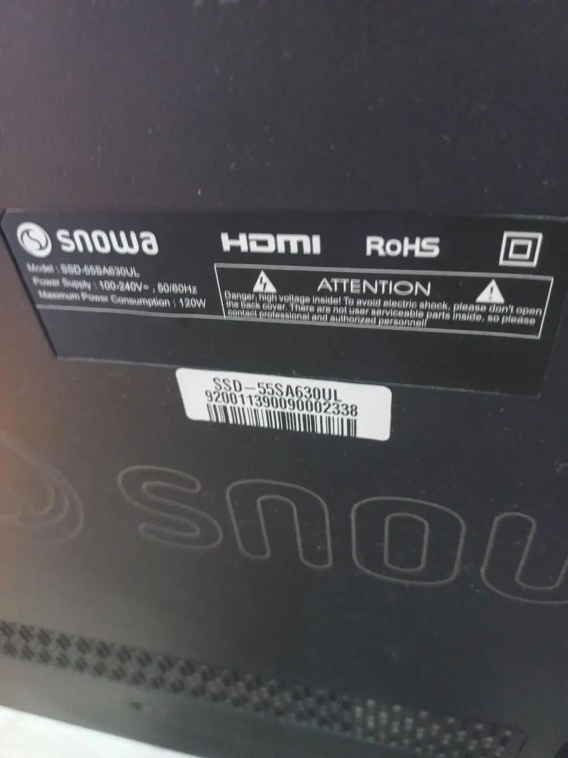 تلویزیون ۵۵اینچ هوشمند اسنوا|تلویزیون و پروژکتور|صفادشت, |دیوار