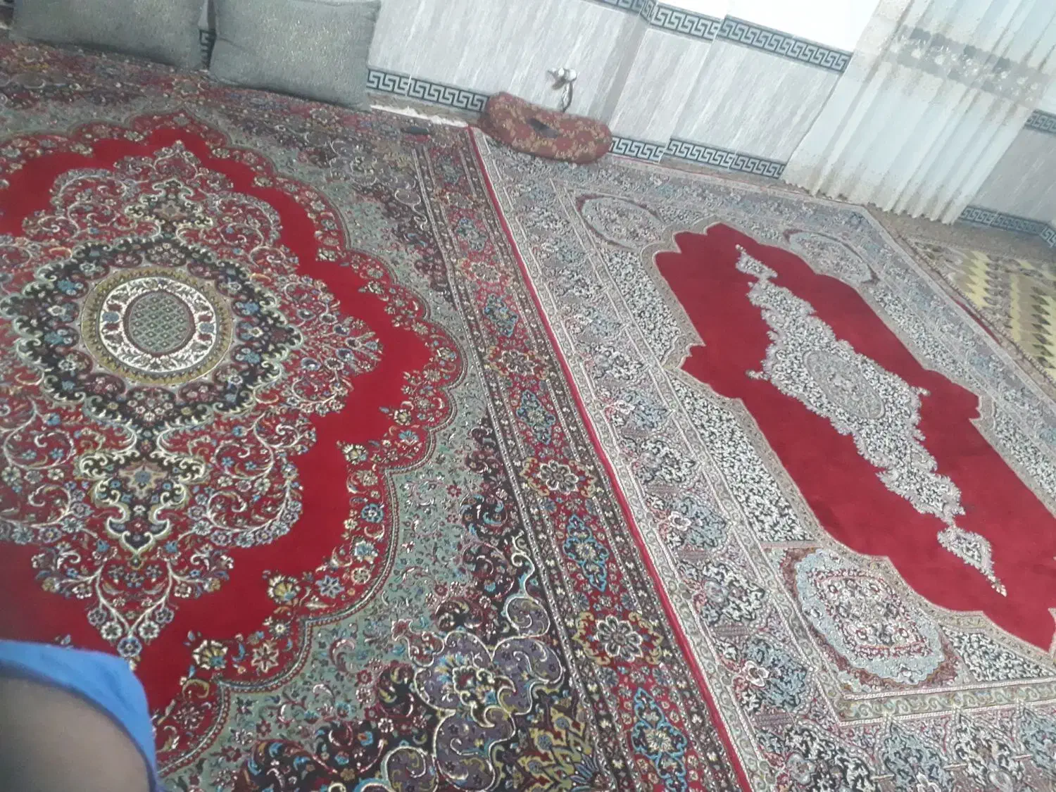 ۲ عدد فرش ۱۲ متری نخی|فرش|علی‌آباد کتول, |دیوار