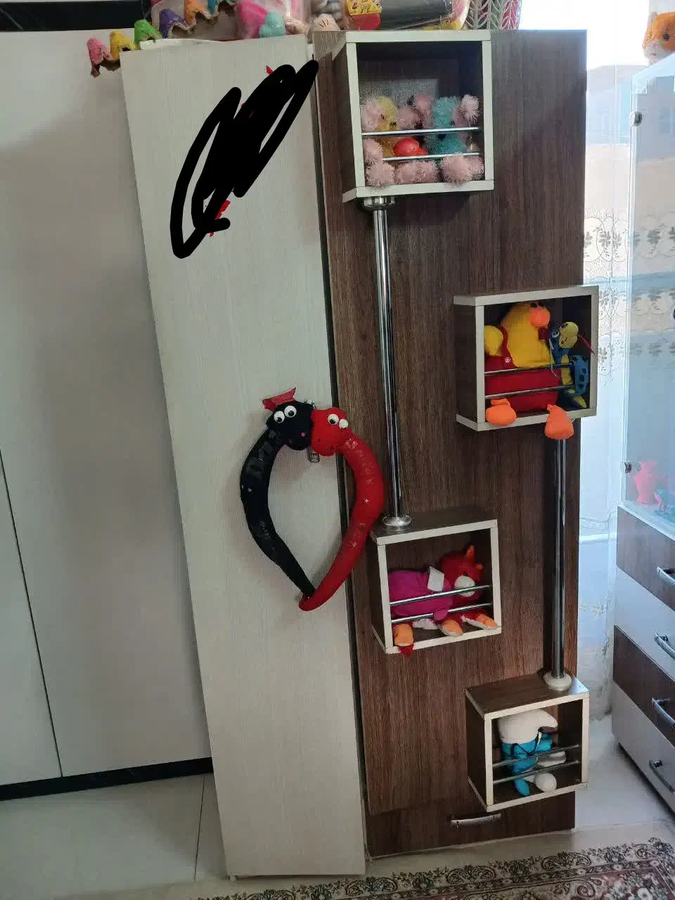 کمد کودک|جاکفشی، کمد، دراور|اصفهان, حصه شمالی|دیوار