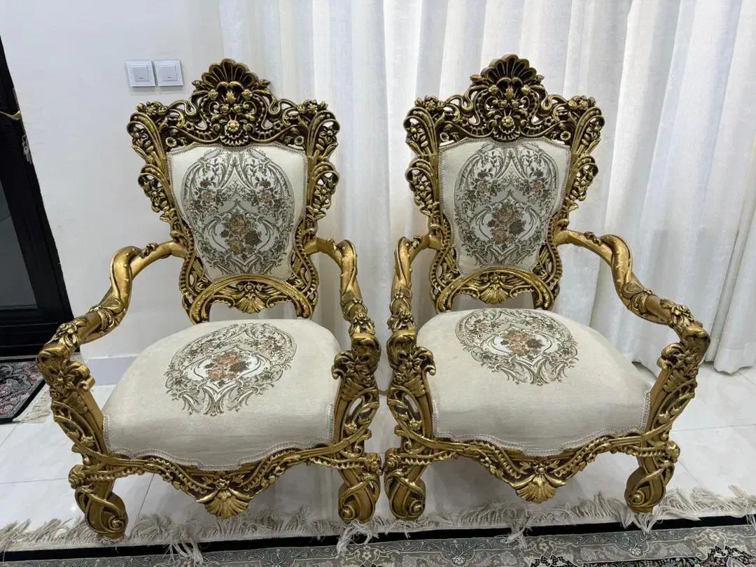 مبلمان سلطنتی ۹نفره چوب گردو /کار خاص و زیبا|مبلمان خانگی و میز عسلی|کازرون, |دیوار