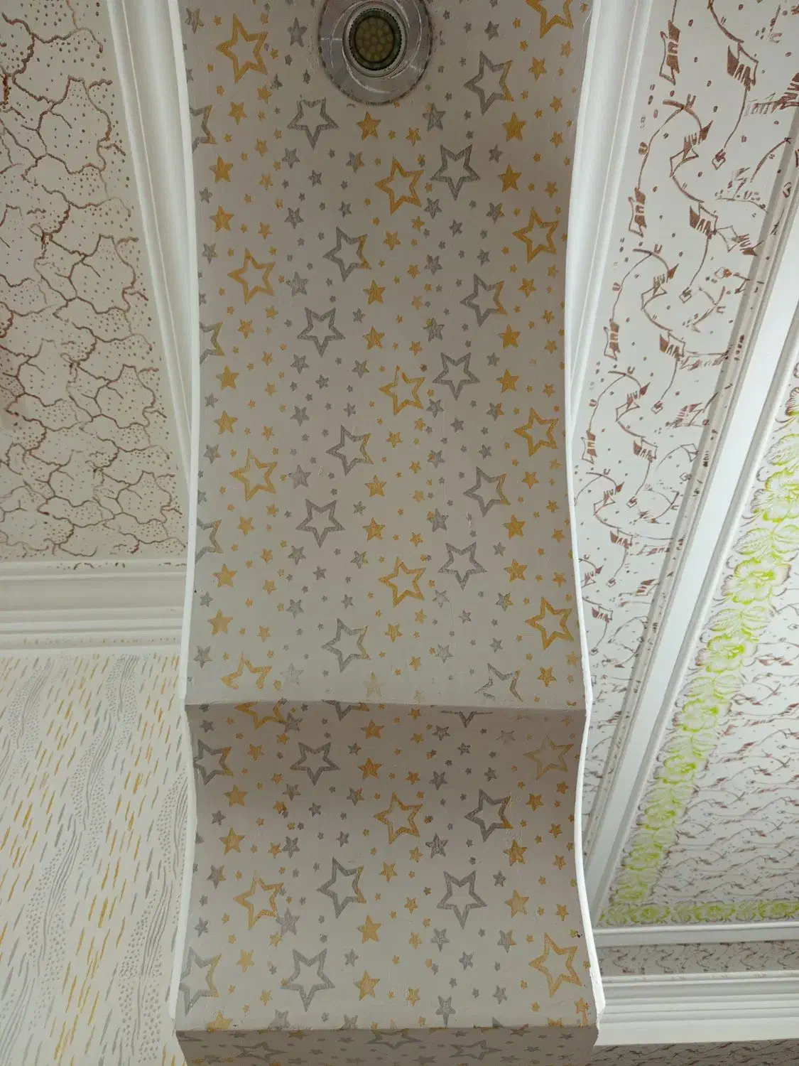 نقاشی ساختمان طرح کاغذ دیواری|خدمات پیشه و مهارت|گنبد کاووس, |دیوار