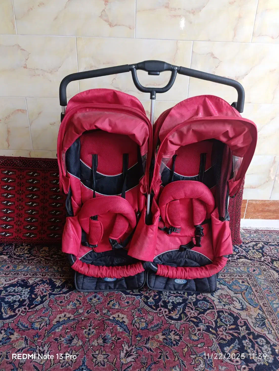 کالسکه دوقلو برند بی بی باس|کالسکه و لوازم جانبی|چاف و چمخاله, |دیوار