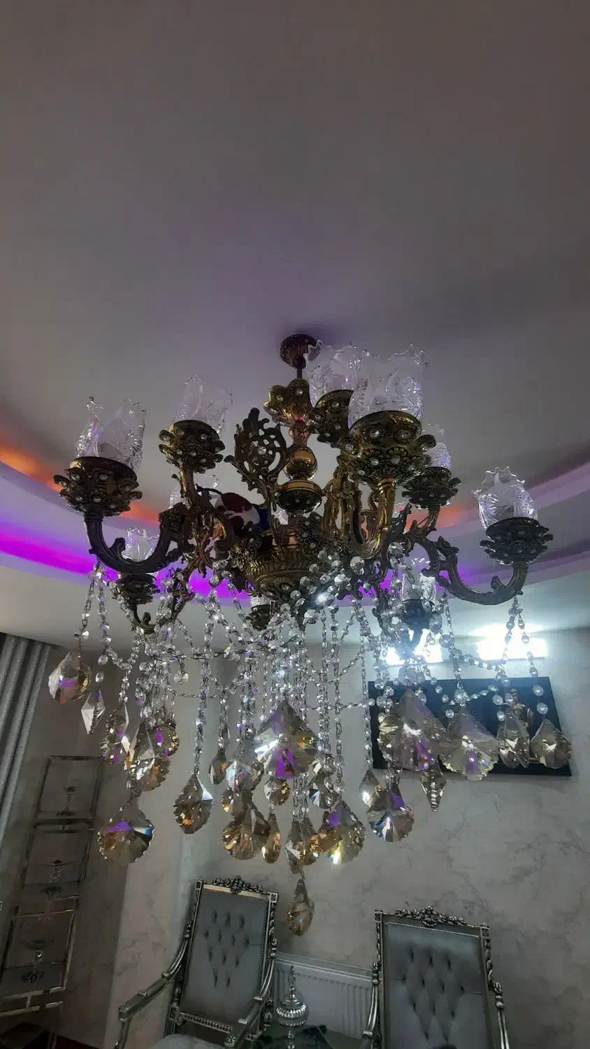 لوستر برنز|لوستر و چراغ آویز|آبیک, |دیوار