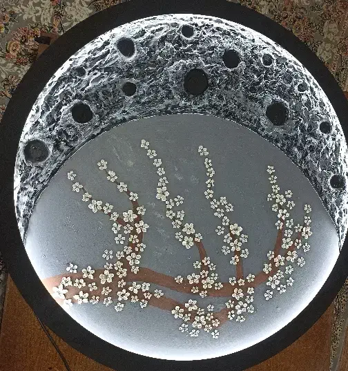 تابلو ماه و شکوفه|تابلو، نقاشی، عکس|میانه, |دیوار