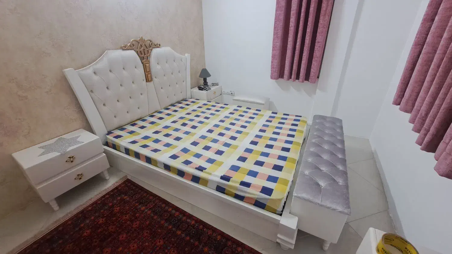 تخت دو نفره در حد نو|تخت و سرویس خواب|مشهد, الهیه|دیوار