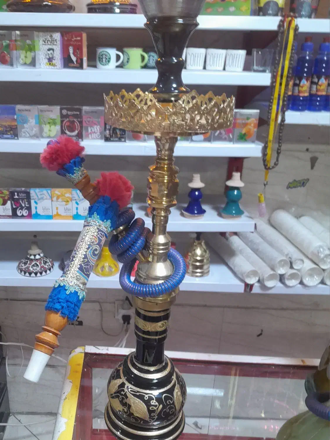 قلیان تنه برنجی توپر طعم نخورده کامل|کوهنوردی و کمپینگ|اسلامشهر, شهرک سالور|دیوار