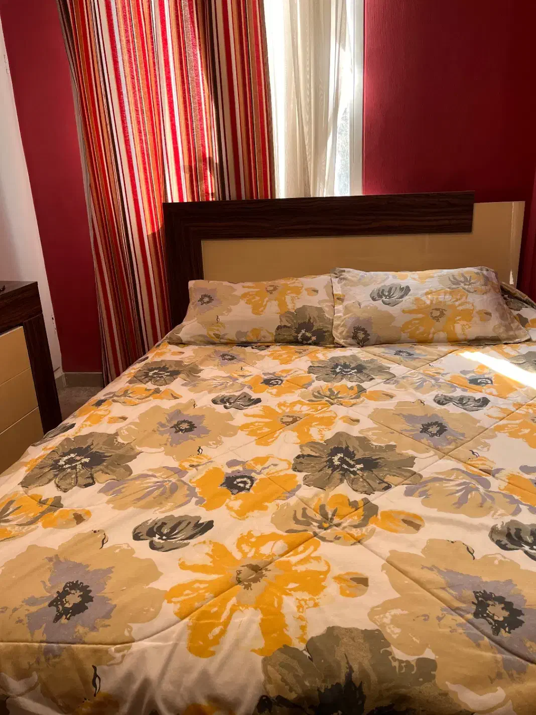 سرویس خواب کامل هایگلاس و ام دی اف قهو ای|تخت و سرویس خواب|تهران, فدک|دیوار