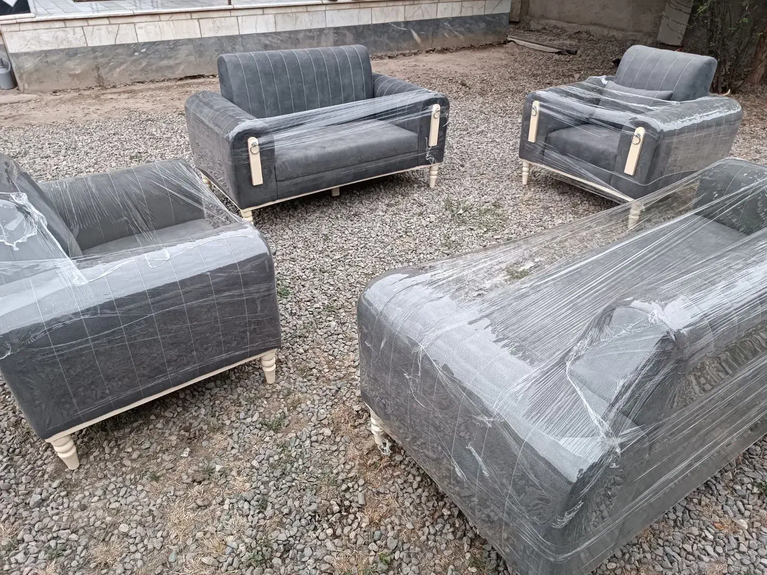 مبل هفت نفره باپارچه اصل چین|مبلمان خانگی و میز عسلی|آق قلا, |دیوار