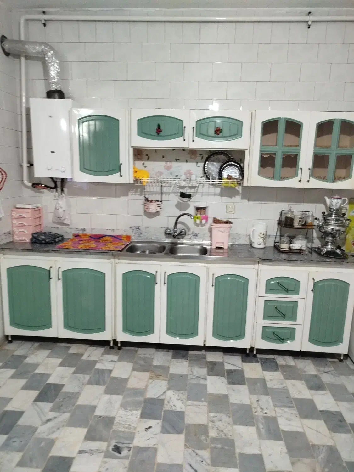 کابینت تمام فلز،هود،سینک،اجاق گاز،آبچکان|آبچکان و نظمدهنده ظروف|تاکستان, |دیوار