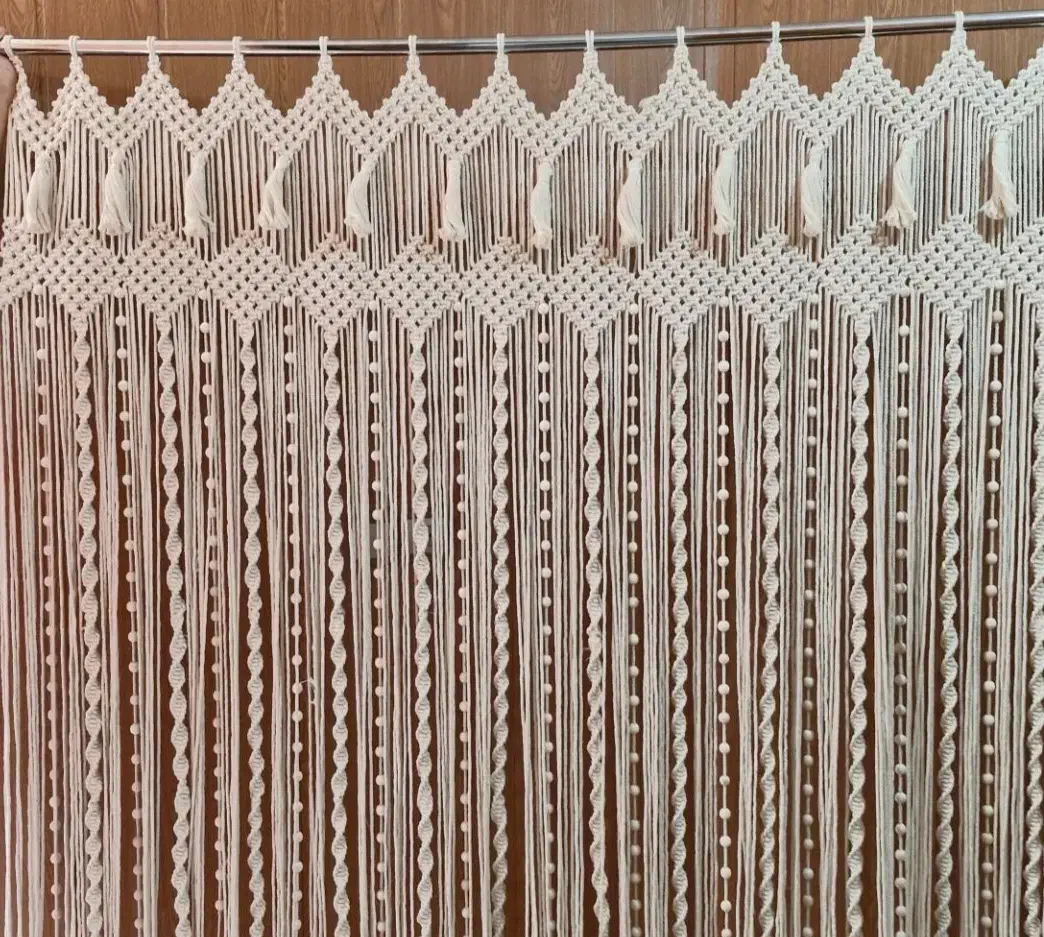 پرده مکرومه|پرده، رانر، رومیزی|مشهد, حجاب (شهرک غرب)|دیوار