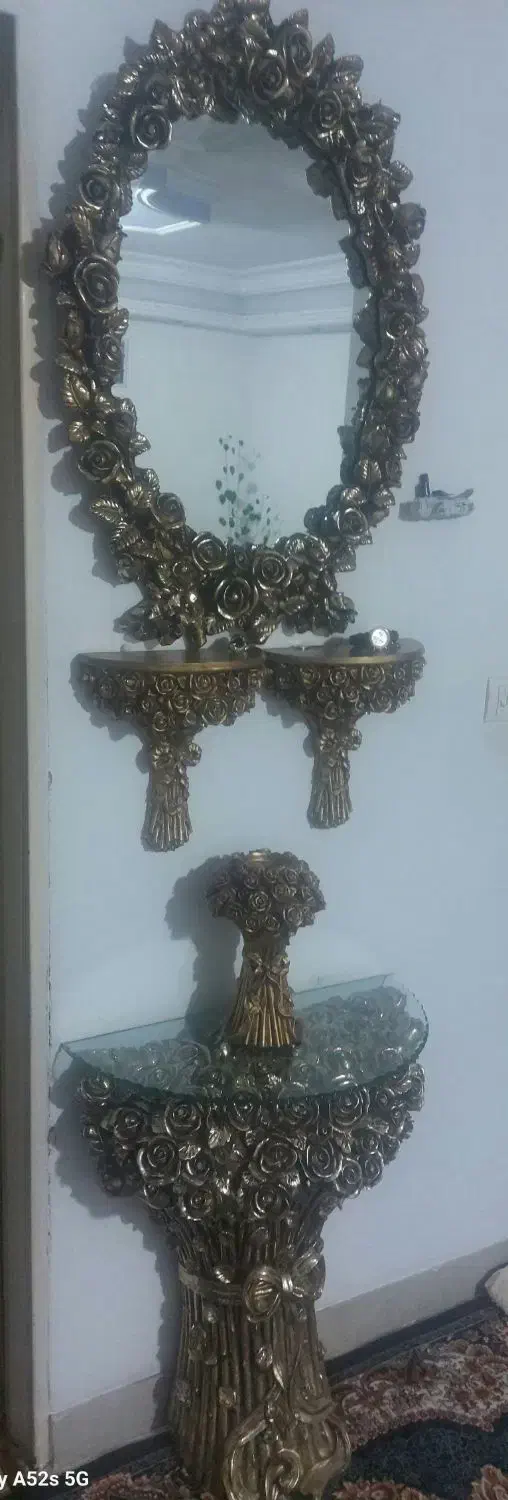 آینه و شمعدان|صنایع دستی و سایر لوازم تزئینی|باقرشهر, |دیوار