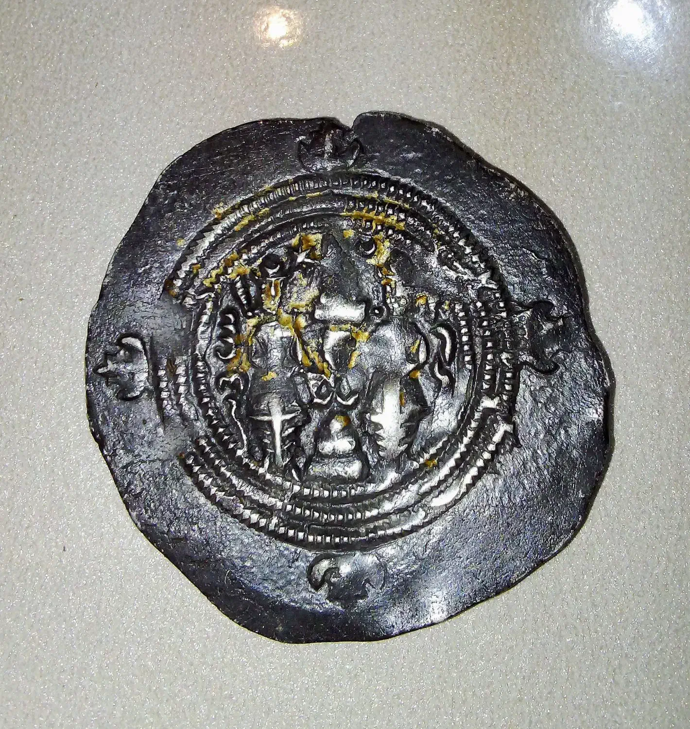 سکه نقره پادشاه خسرو پرویز ساسانی|کلکسیون سکه، تمبر، اسکناس|مراغه, |دیوار