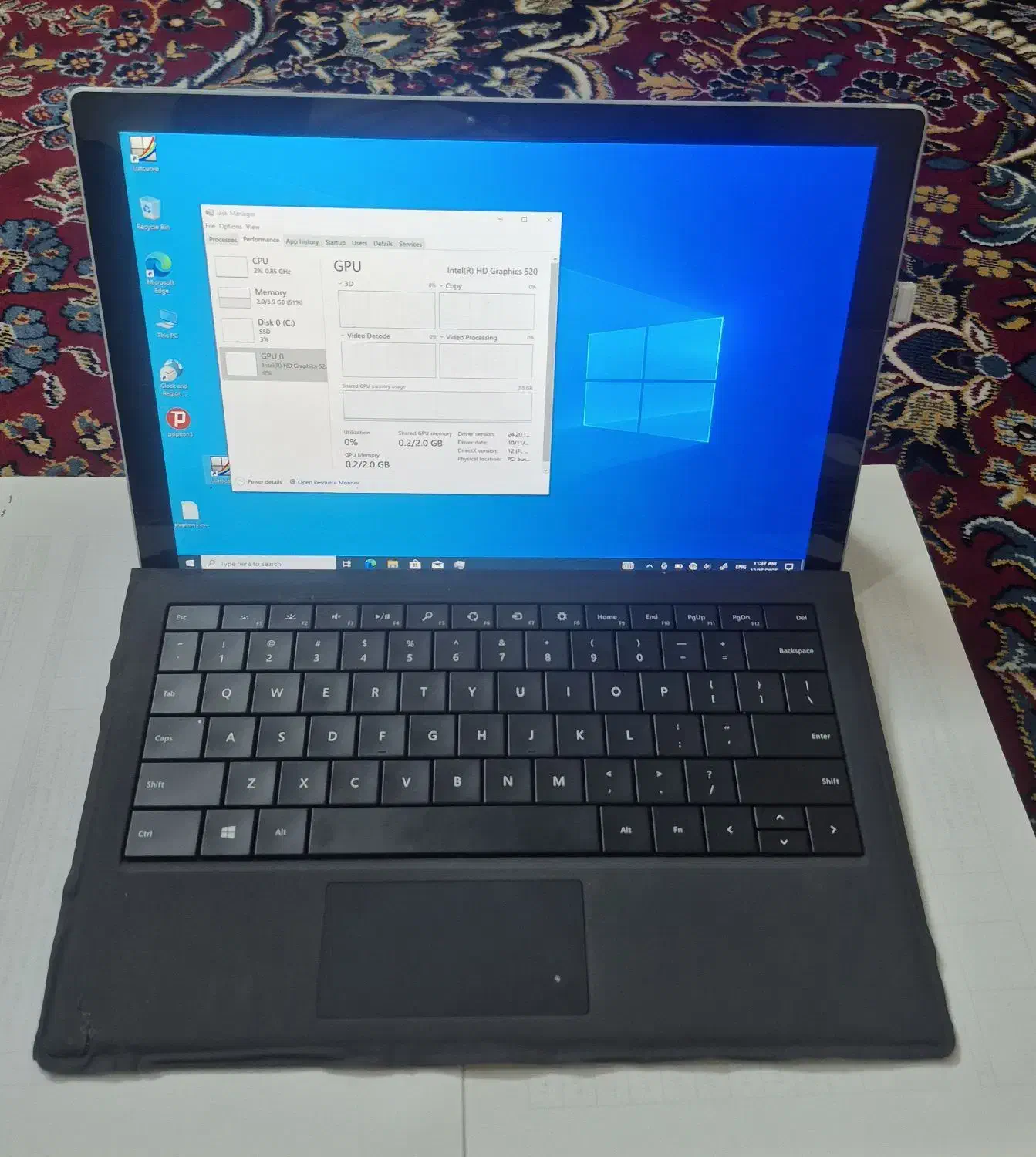 لپ تاپ سورفیس پرو ۴ i5 نسل۶|رایانه همراه|مشهد, سراب|دیوار