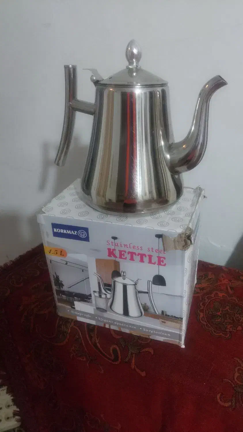 کتری نقره ای 1.5|قوری، کتری، قهوه‌ساز دستی|بیرجند, |دیوار