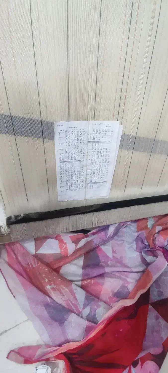 دار قالی ،با نخ مرینوس،و ابریشم وتمام وسایلش|لوازم خیاطی و بافتنی|ری, علایین|دیوار