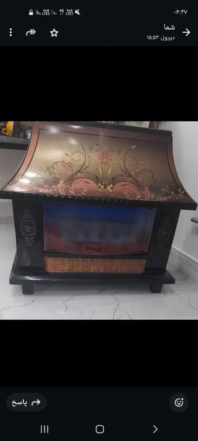 بخاری شومینه ای گازی در حد نو|بخاری، هیتر، شومینه|اندیمشک, |دیوار