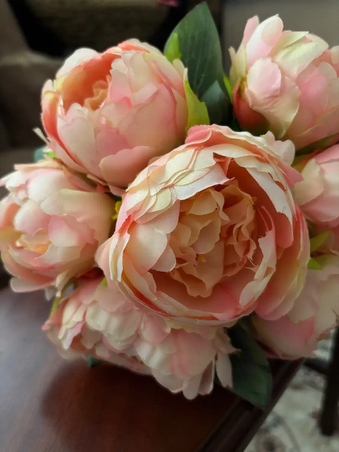 دسته گل وارداتی مصنوعی پیونی|گل مصنوعی|بروجرد, |دیوار