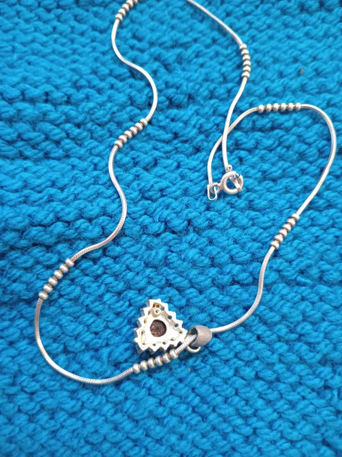 گردنبند نقره زنانه گردنبند یاقوت|جواهرات|نوشهر, |دیوار