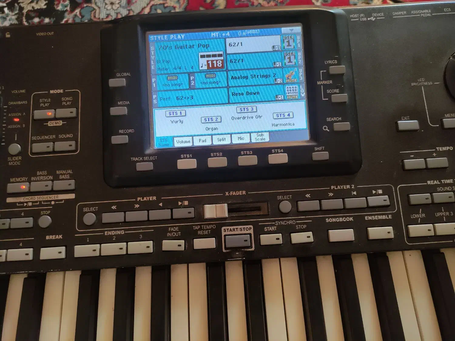 ارگ Pa3x فروشی|پیانو، کیبورد، آکاردئون|کبودرآهنگ, |دیوار