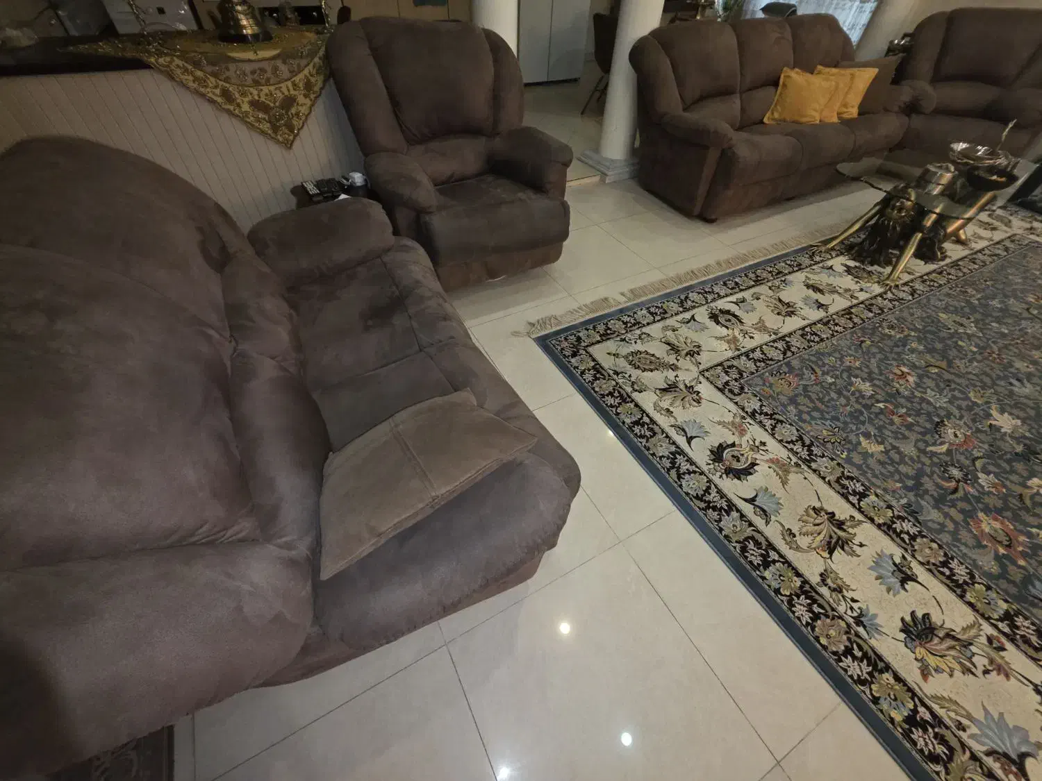 فروش به علت مهاجرت مبل راحتی ترنج|مبلمان خانگی و میز عسلی|مشهد, فردوسی|دیوار