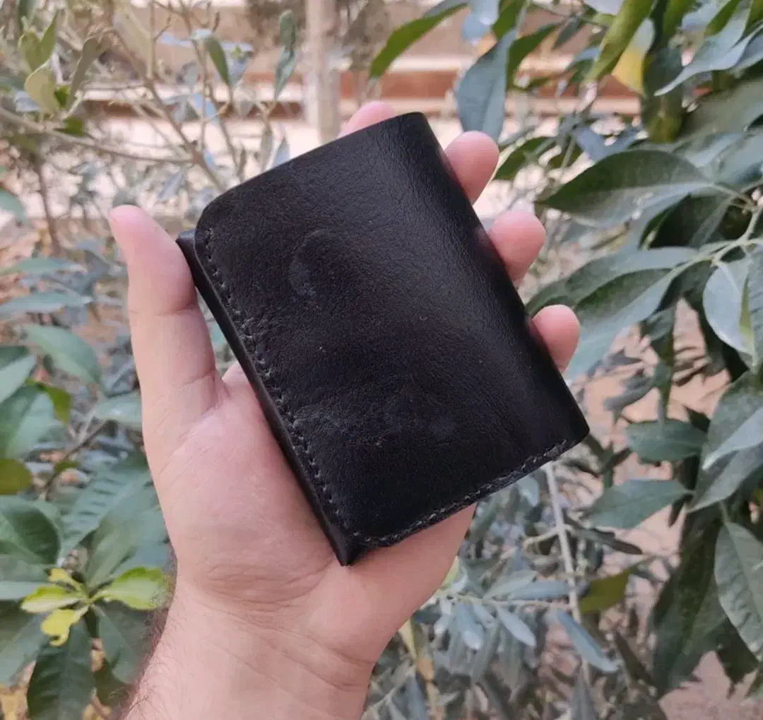 کیف پول جیبی چرم طبیعی گاوی تمام دستدوز|کیف، کفش، کمربند|نجفآباد, ویلاشهر|دیوار