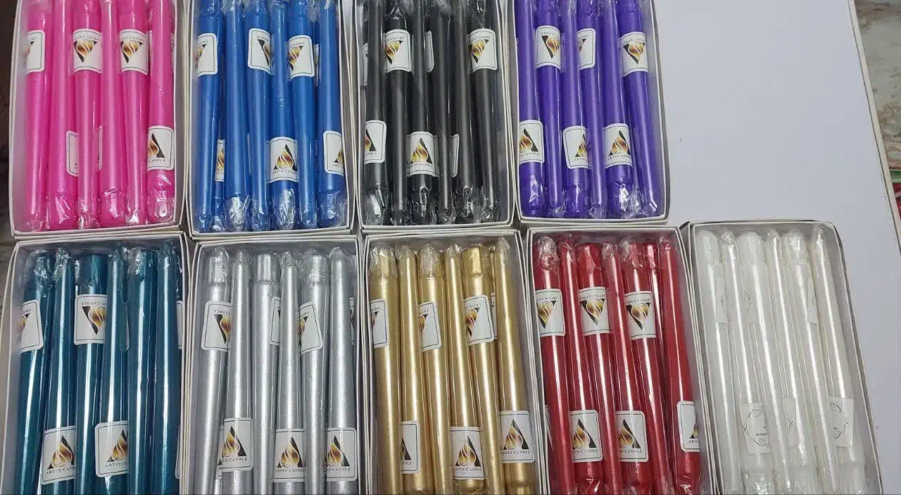 شمع قلمی متالیک ۲۰ سانت و ۳۰ سانت|عمده‌فروشی|ری, ظهیرآباد|دیوار