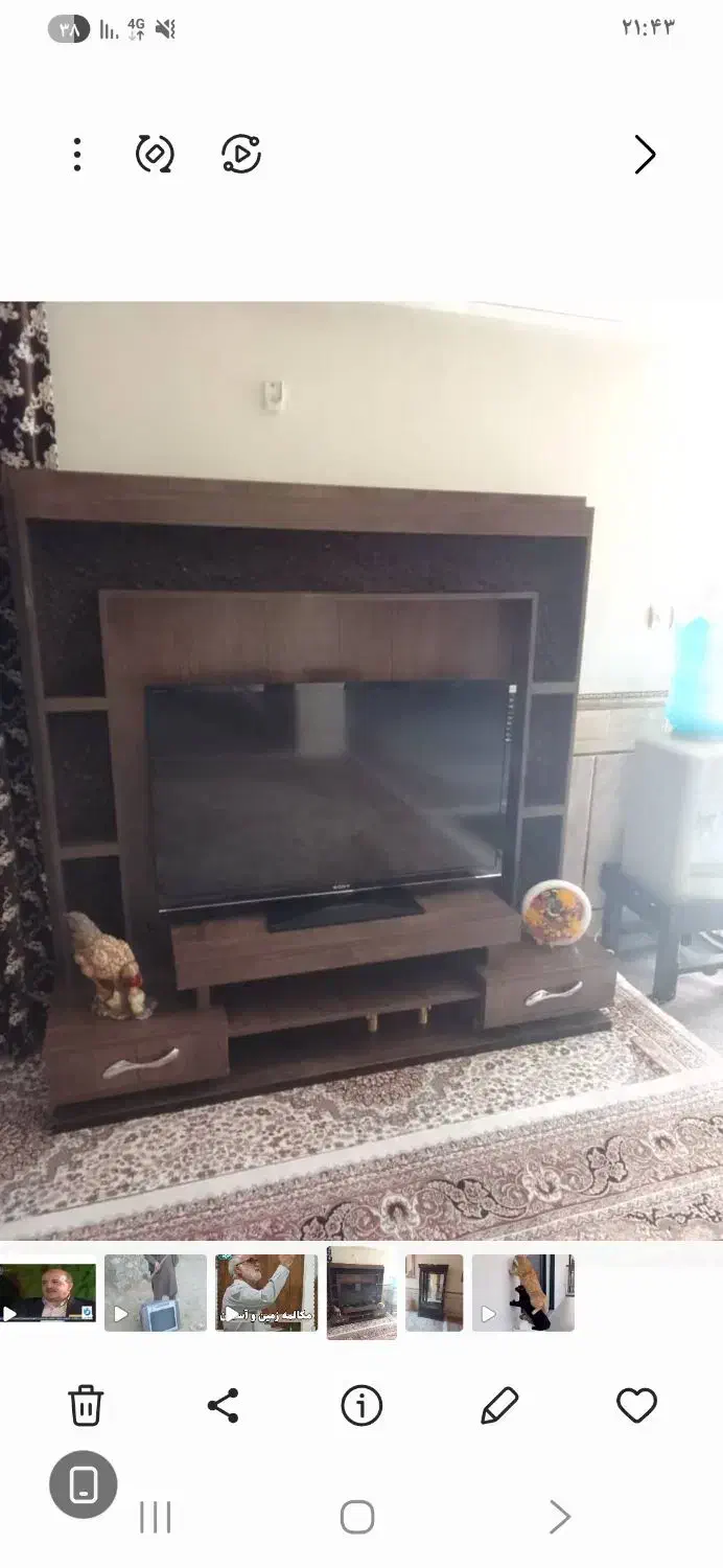 فروشزیرتلویزیونی وبوفه|بوفه، ویترین، کنسول|گتوند, |دیوار