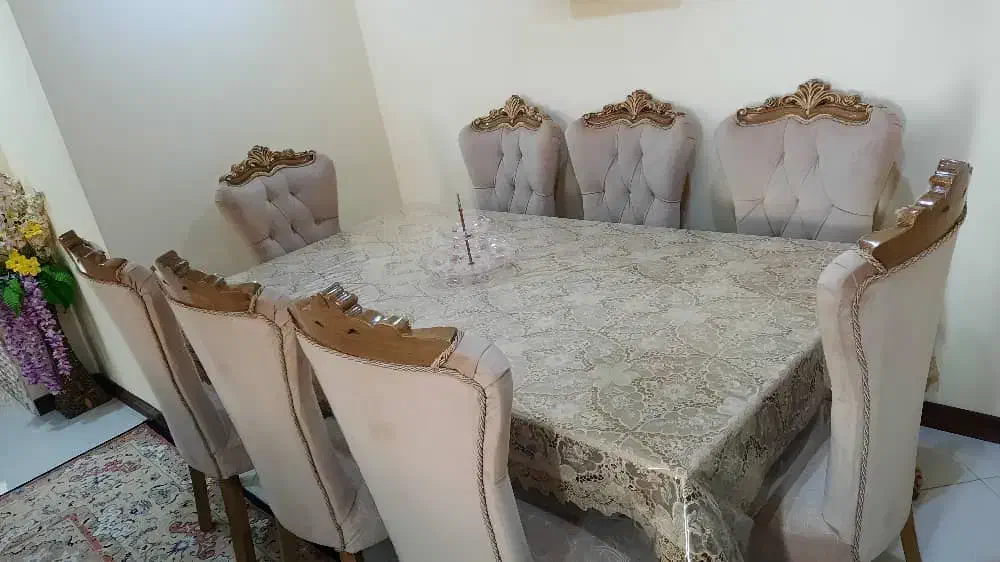 میز نهار خوری ۸نفره چوبی درحدنو|میز و صندلی غذاخوری|تهران, بوستان چیتگر|دیوار