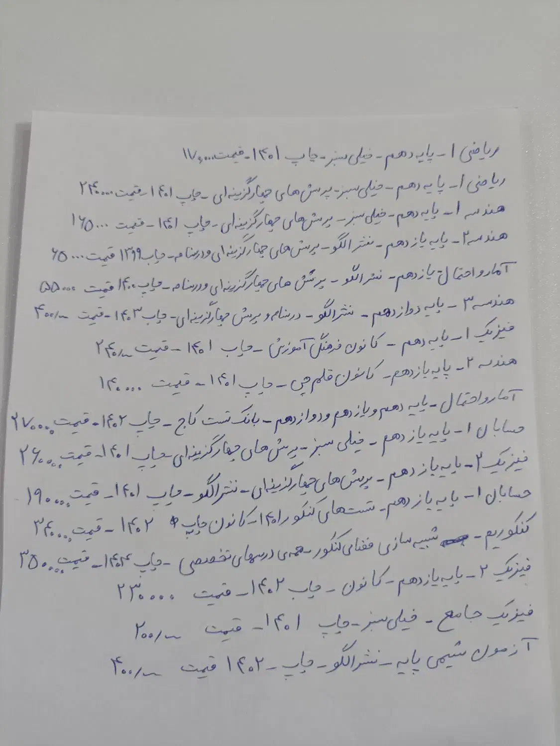 کتابهای کنکور ریاضی|کتاب و مجله آموزشی|شیروان (خراسان), |دیوار