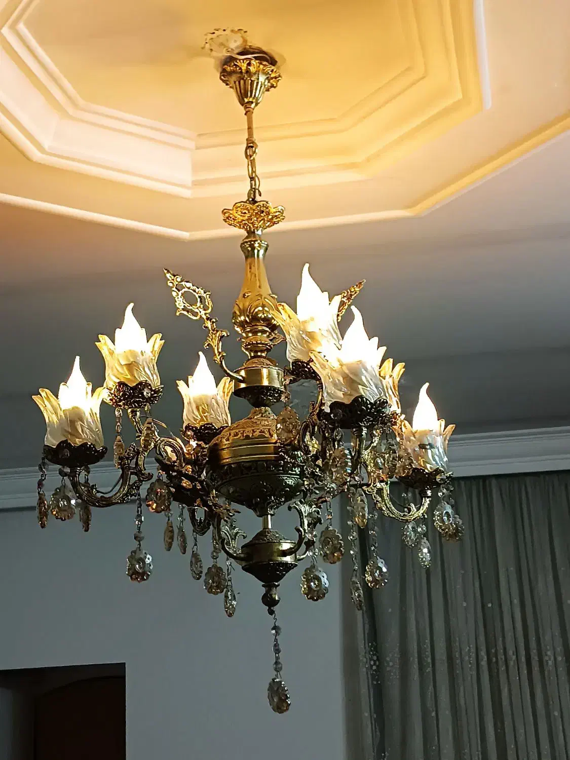 لوستر 4شاخه دوبل|لوستر و چراغ آویز|مشهد, طبرسی شمالی|دیوار