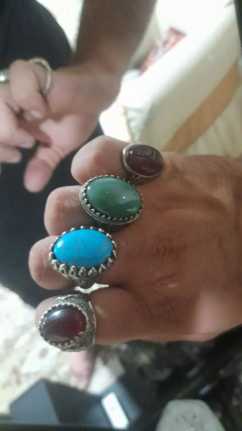 سه عدد انگشتر نقره|جواهرات|گرگان, |دیوار