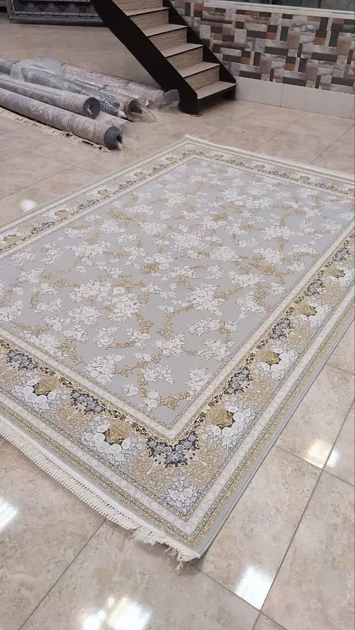 اصل فرش طلاکوب بافت برجسته با 60 ماه ضمانت|فرش|کاشان, زیارتی|دیوار