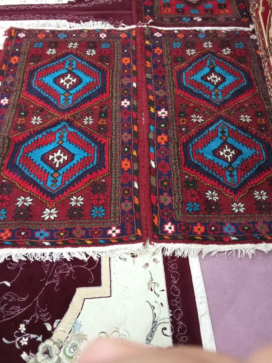 4عدد فرش دستباف|فرش|قیدار, |دیوار