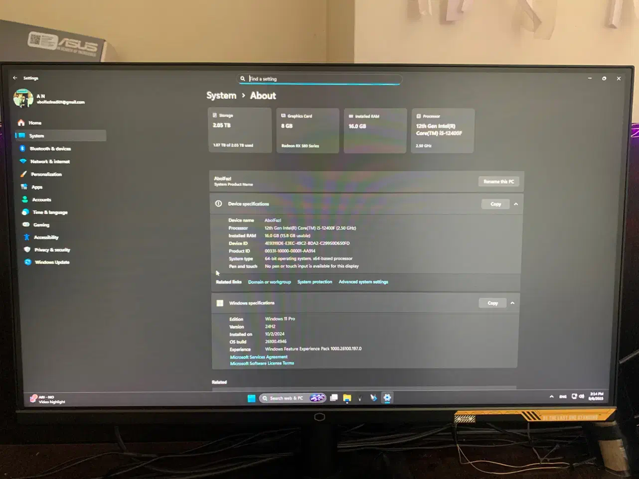 کامپیوتر گیمینگ نسل۱۲ همراه میز و صندلی کامل(فوری)|رایانه رومیزی|رباط‌کریم, مسکن مهر آبشناسان|دیوار