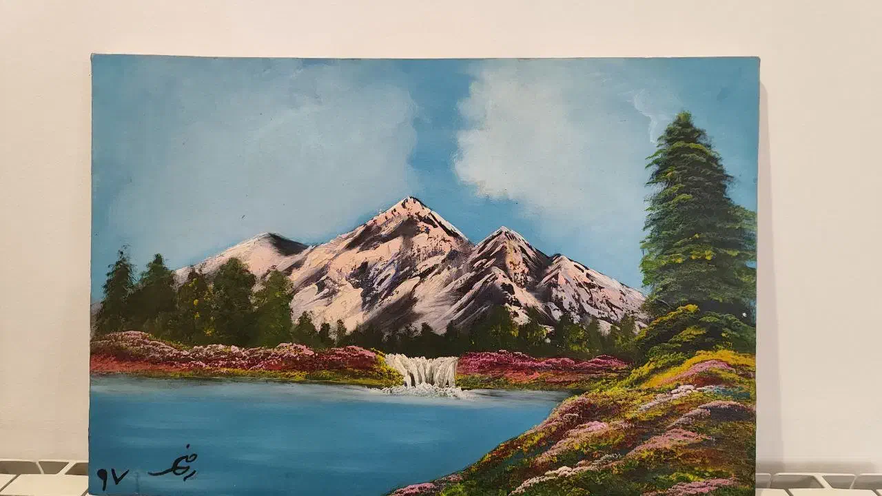 تابلوی نقاشی کار دست با ابرنگ|تابلو، نقاشی، عکس|محمودآباد, |دیوار