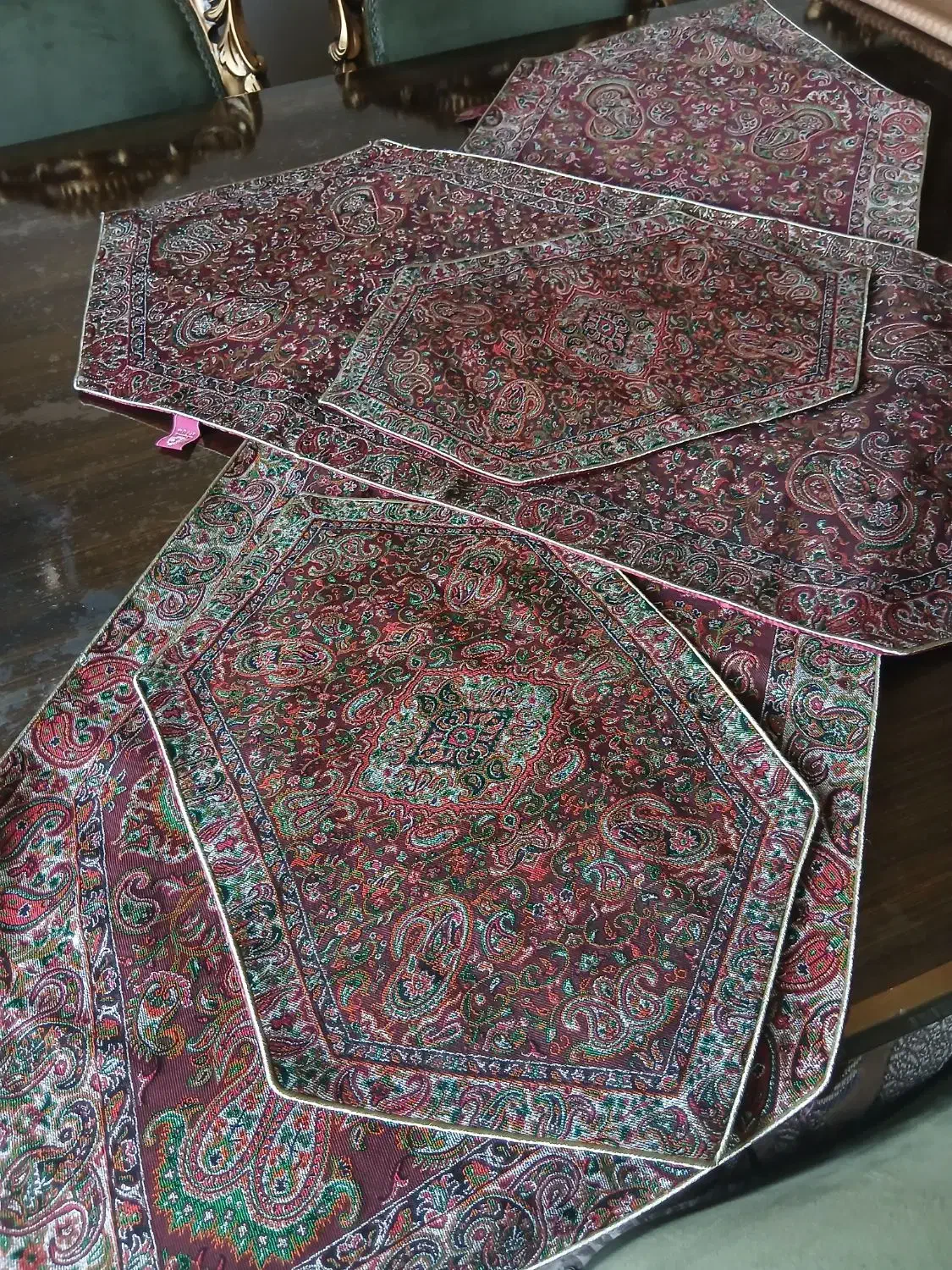 رومیزی ترمه یزد|پرده، رانر، رومیزی|تهران, حکیمیه|دیوار