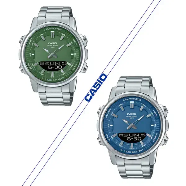 ساعت مچی مردانه Casio AMW 880D دو زمانه بند استیل|ساعت|اصفهان, امامزاده اسماعیل|دیوار