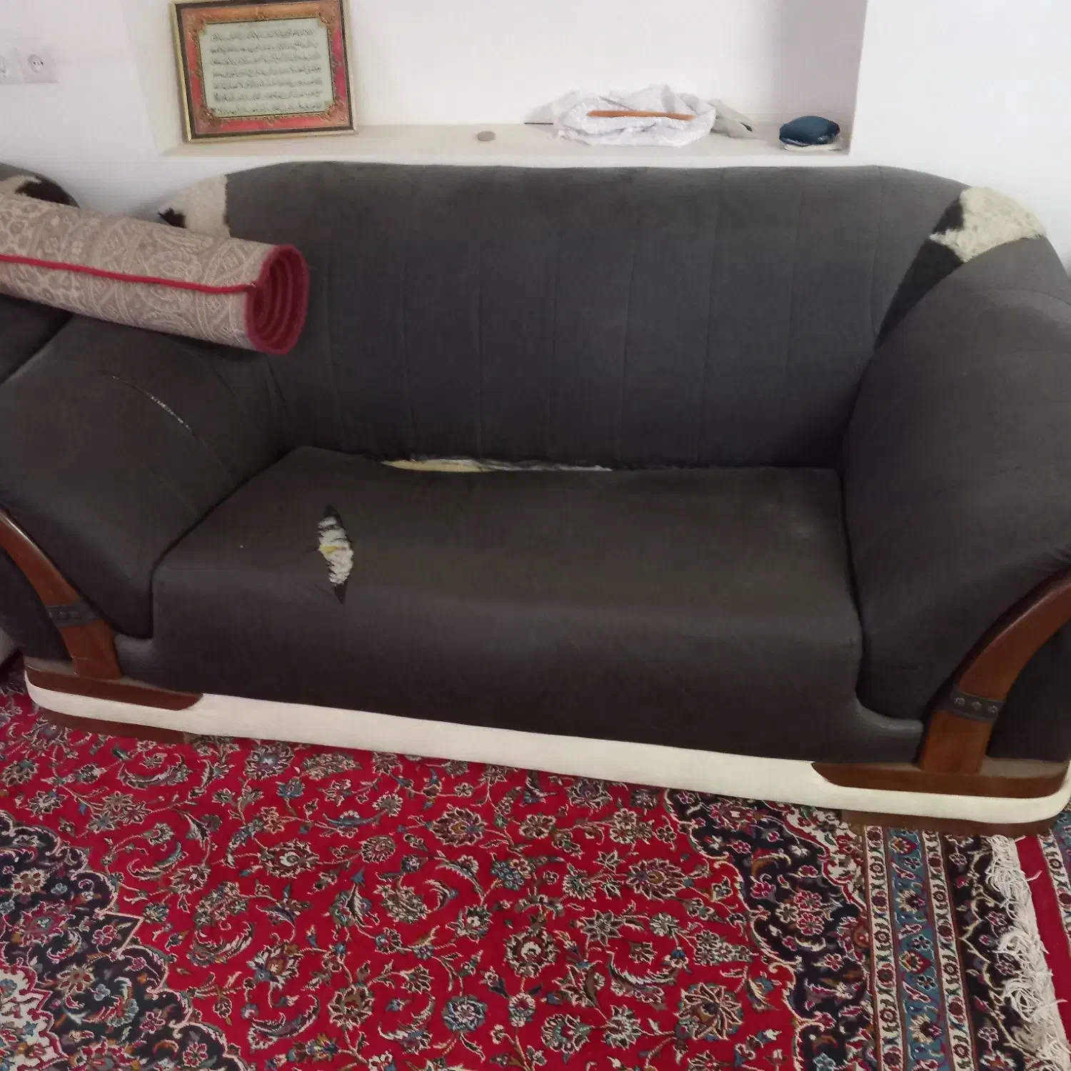 ۴ عدد مبل دسته دوم جهت خانه باغ|مبلمان خانگی و میز عسلی|آران و بیدگل, |دیوار