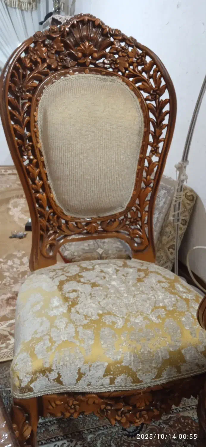 مبل سلطنتی دو طرف منبت|مبلمان خانگی و میز عسلی|ملایر, |دیوار