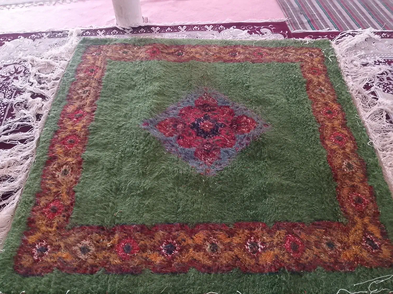 قالی دستباف 2×2|فرش|مشهد, رباط طرق|دیوار