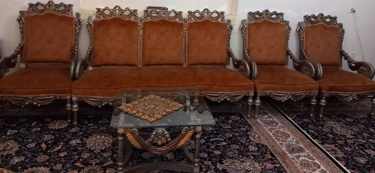 مبلمان ۹نفره|مبلمان خانگی و میز عسلی|خرم‌آباد, |دیوار